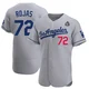 Miguel Rojas ＃72 Los Angeles Dodgers Authentic Men's Gray Away Official 2024 World Series Jersey