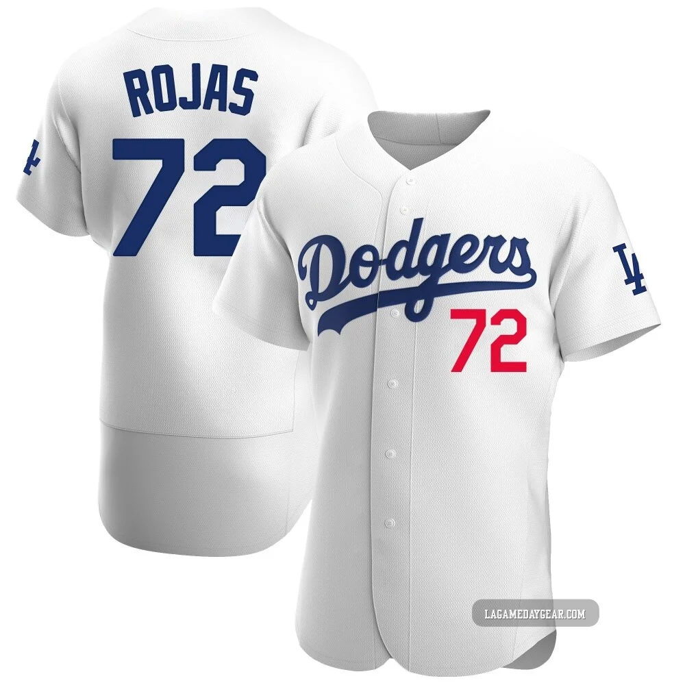 Miguel Rojas ＃72 Los Angeles Dodgers Authentic Men's White Home Jersey