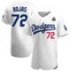 Miguel Rojas ＃72 Los Angeles Dodgers Authentic Men's White Home Official 2024 World Series Jersey