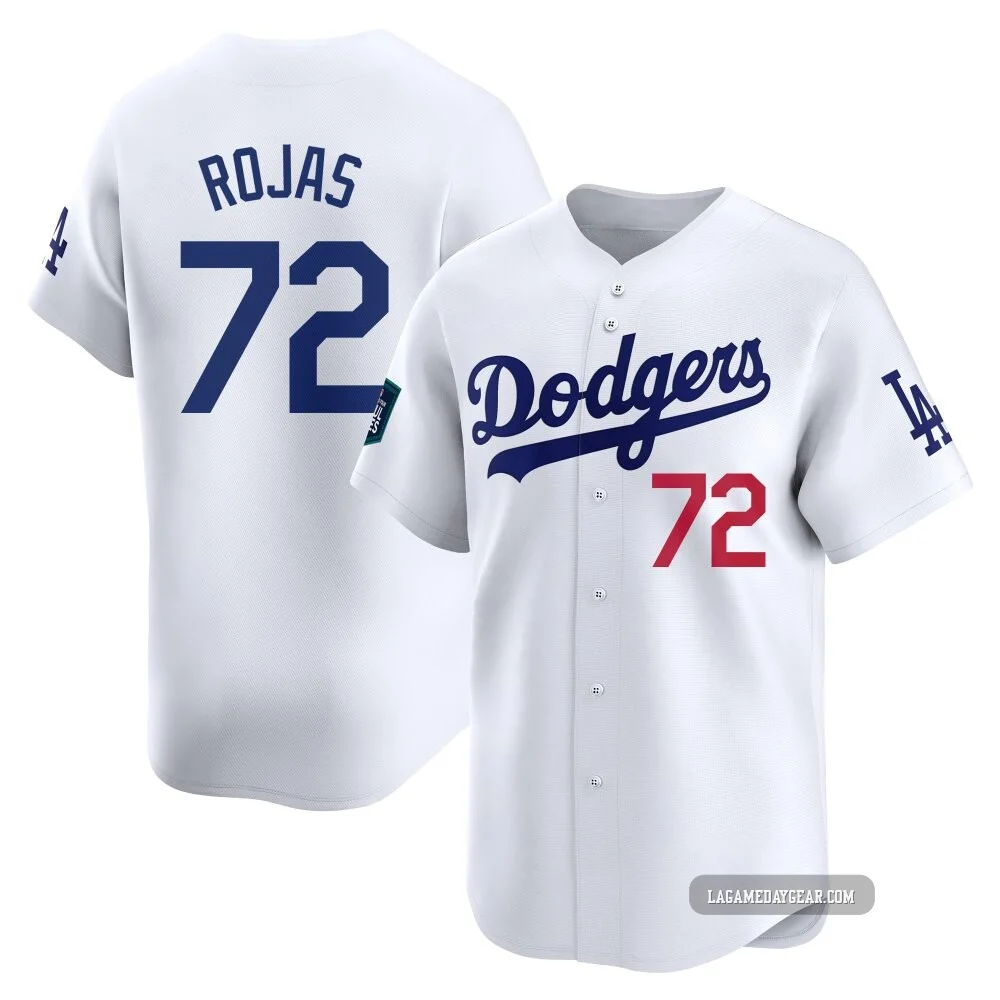 Miguel Rojas ＃72 Los Angeles Dodgers Limited Youth White 2024 World Tour Seoul Series Home Jersey