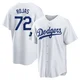 Miguel Rojas ＃72 Los Angeles Dodgers Replica Men's White 2024 World Tour Seoul Series Home Jersey