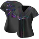 Miguel Rojas ＃72 Los Angeles Dodgers Replica Women's Black Holographic Alternate Jersey