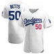 Mookie Betts ＃50 Los Angeles Dodgers Authentic Men's White Home Jersey