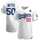Mookie Betts ＃50 Los Angeles Dodgers Authentic Men's White Home Official 2024 World Series Jersey
