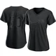 Mookie Betts ＃50 Los Angeles Dodgers Authentic Women's Black Pitch Fashion Jersey