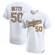 Mookie Betts ＃50 Los Angeles Dodgers Elite Men's Gold White 2025 Collection Jersey