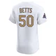Mookie Betts ＃50 Los Angeles Dodgers Elite Men's Gold White 2025 Collection Jersey