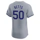 Mookie Betts ＃50 Los Angeles Dodgers Elite Men's Gray Road Jersey
