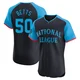 Mookie Betts ＃50 Los Angeles Dodgers Elite Men's Navy National League 2024 All-Star Game Jersey