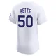 Mookie Betts ＃50 Los Angeles Dodgers Elite Men's White Home Jersey