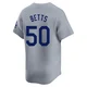 Mookie Betts ＃50 Los Angeles Dodgers Limited Men's Gray Away Jersey