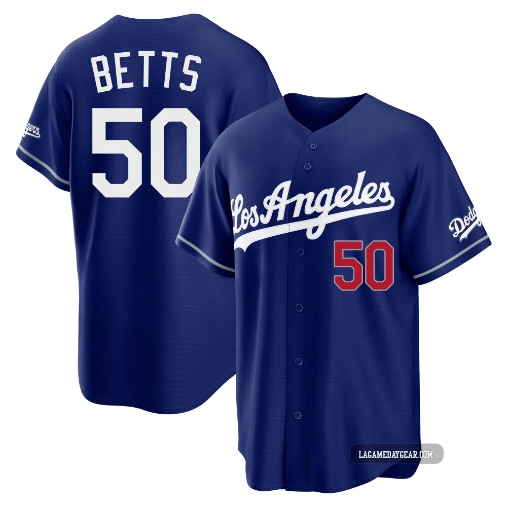 Mookie Betts ＃50 Los Angeles Dodgers Limited Men's Royal Alternate Stadium Jersey