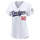 Mookie Betts ＃50 Los Angeles Dodgers Limited Women's Gold White 2026 Collection Stadium Jersey
