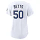 Mookie Betts ＃50 Los Angeles Dodgers Limited Women's Gold White 2026 Collection Stadium Jersey