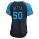 Mookie Betts ＃50 Los Angeles Dodgers Limited Women's Navy National League 2024 All-Star Game Jersey