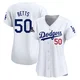 Mookie Betts ＃50 Los Angeles Dodgers Limited Women's White Home 2024 World Series Champions Jersey