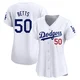 Mookie Betts ＃50 Los Angeles Dodgers Limited Women's White Home Jersey