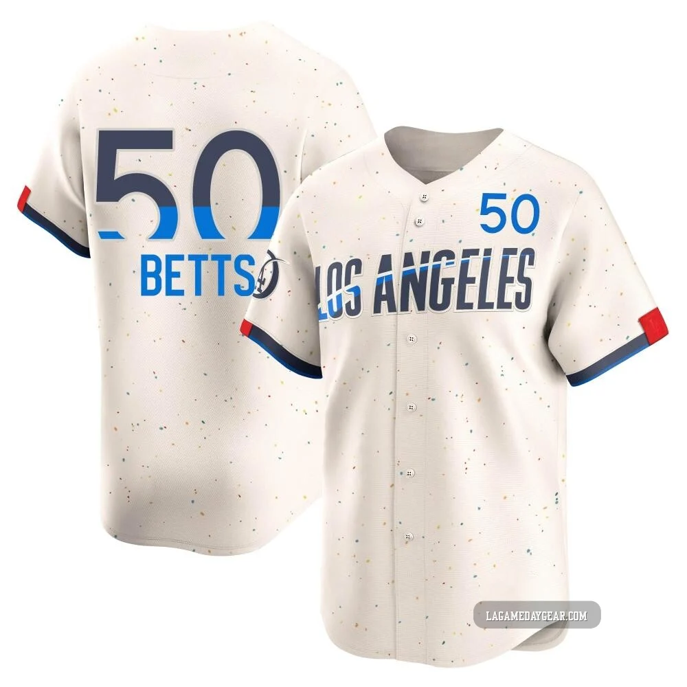 Mookie Betts ＃50 Los Angeles Dodgers Limited Youth Cream 2024 City Connect Jersey