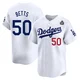 Mookie Betts ＃50 Los Angeles Dodgers Limited Youth White Home 2024 World Series Jersey