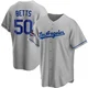Mookie Betts ＃50 Los Angeles Dodgers Replica Youth Gray Road 2024 World Series Champions Jersey