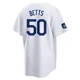 Mookie Betts ＃50 Los Angeles Dodgers Replica Youth White 2024 World Tour Seoul Series Home Jersey