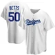 Mookie Betts ＃50 Los Angeles Dodgers Replica Youth White Home Jersey
