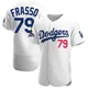 Nick Frasso ＃79 Los Angeles Dodgers Authentic Men's White Home Official 2024 World Series Champions Jersey