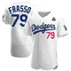 Nick Frasso ＃79 Los Angeles Dodgers Authentic Men's White Home Official 2024 World Series Jersey