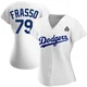 Nick Frasso ＃79 Los Angeles Dodgers Authentic Women's White Home 2024 World Series Jersey