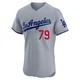 Nick Frasso ＃79 Los Angeles Dodgers Elite Men's Gray Road Jersey