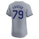 Nick Frasso ＃79 Los Angeles Dodgers Elite Men's Gray Road Jersey