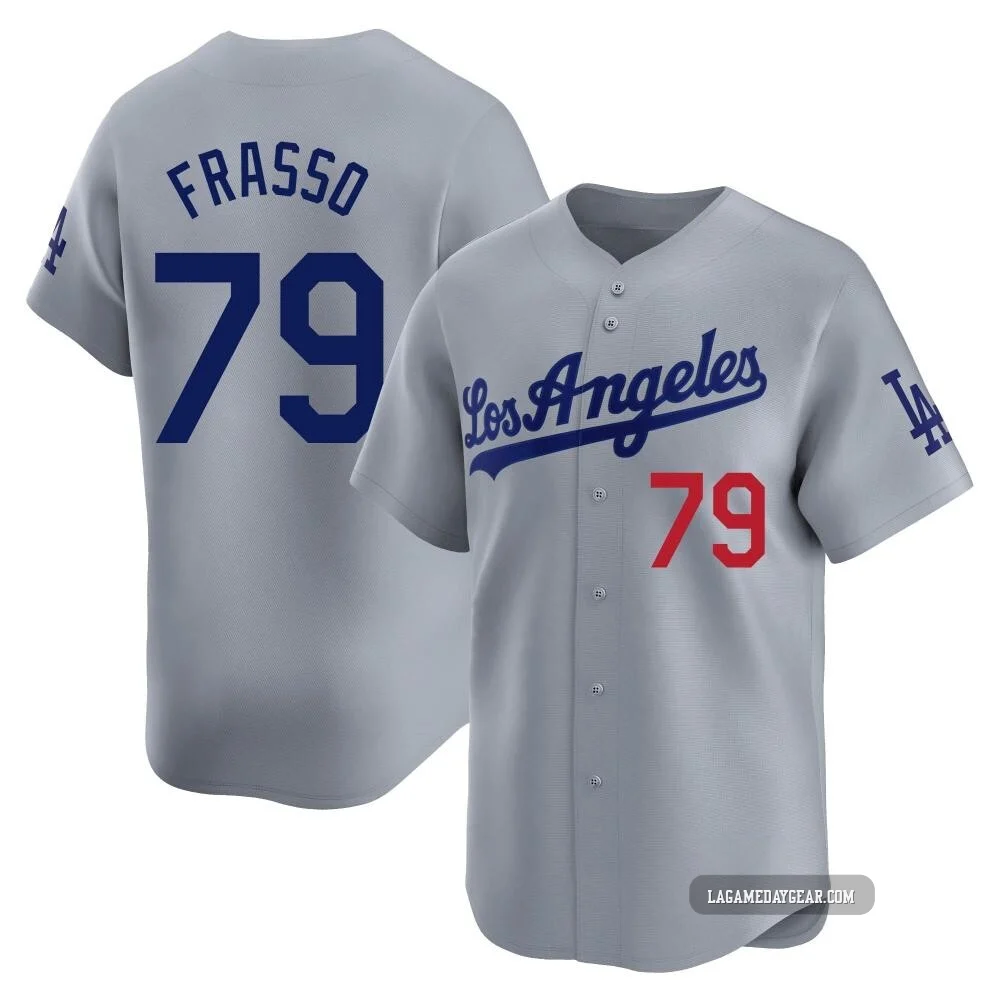 Nick Frasso ＃79 Los Angeles Dodgers Limited Men's Gray Away Jersey