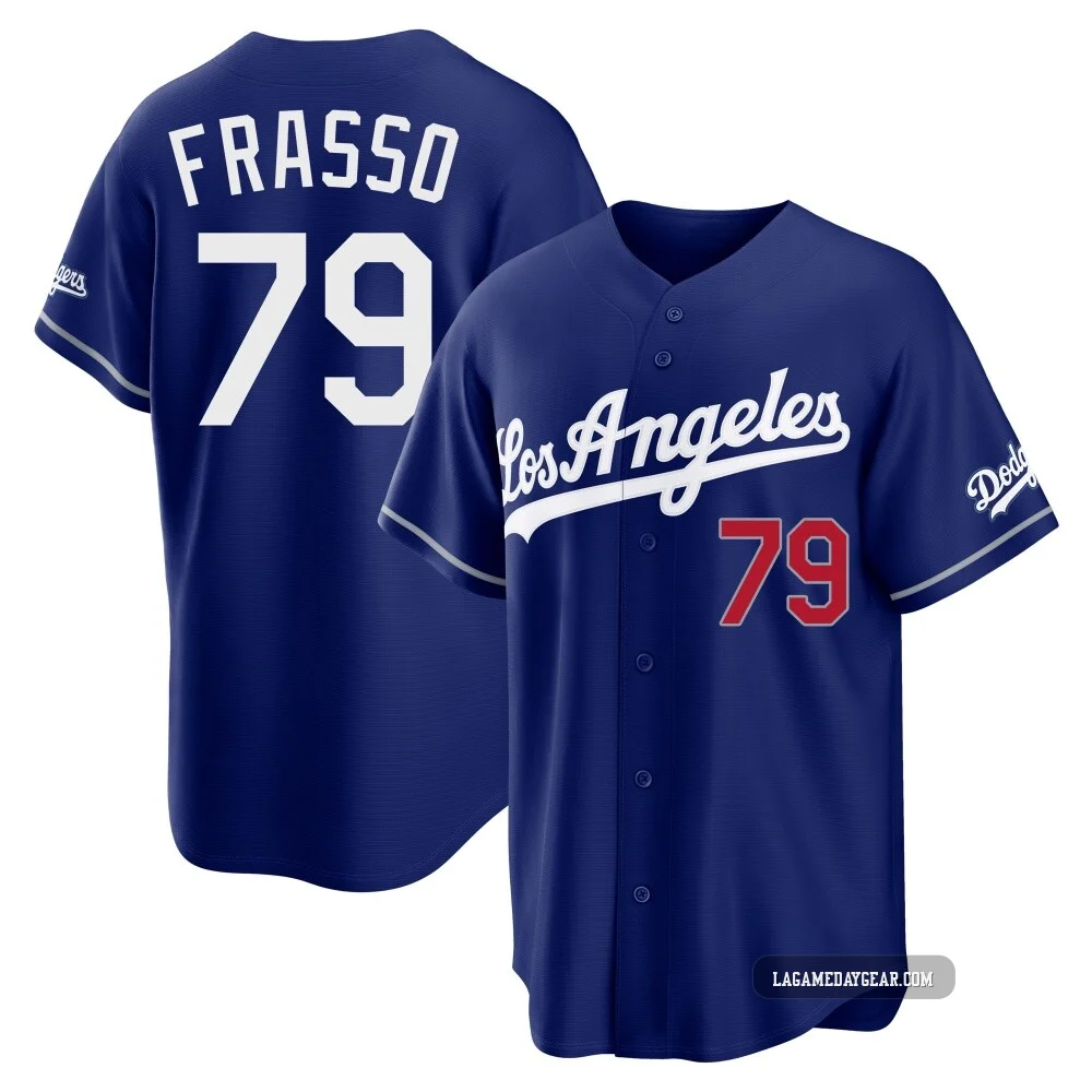 Nick Frasso ＃79 Los Angeles Dodgers Limited Men's Royal Alternate Stadium Jersey