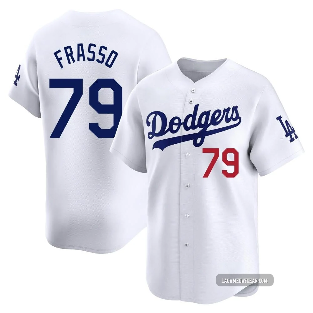 Nick Frasso ＃79 Los Angeles Dodgers Limited Men's White Home Jersey
