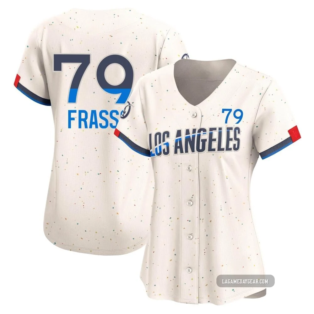 Nick Frasso ＃79 Los Angeles Dodgers Limited Women's Cream 2024 City Connect Jersey