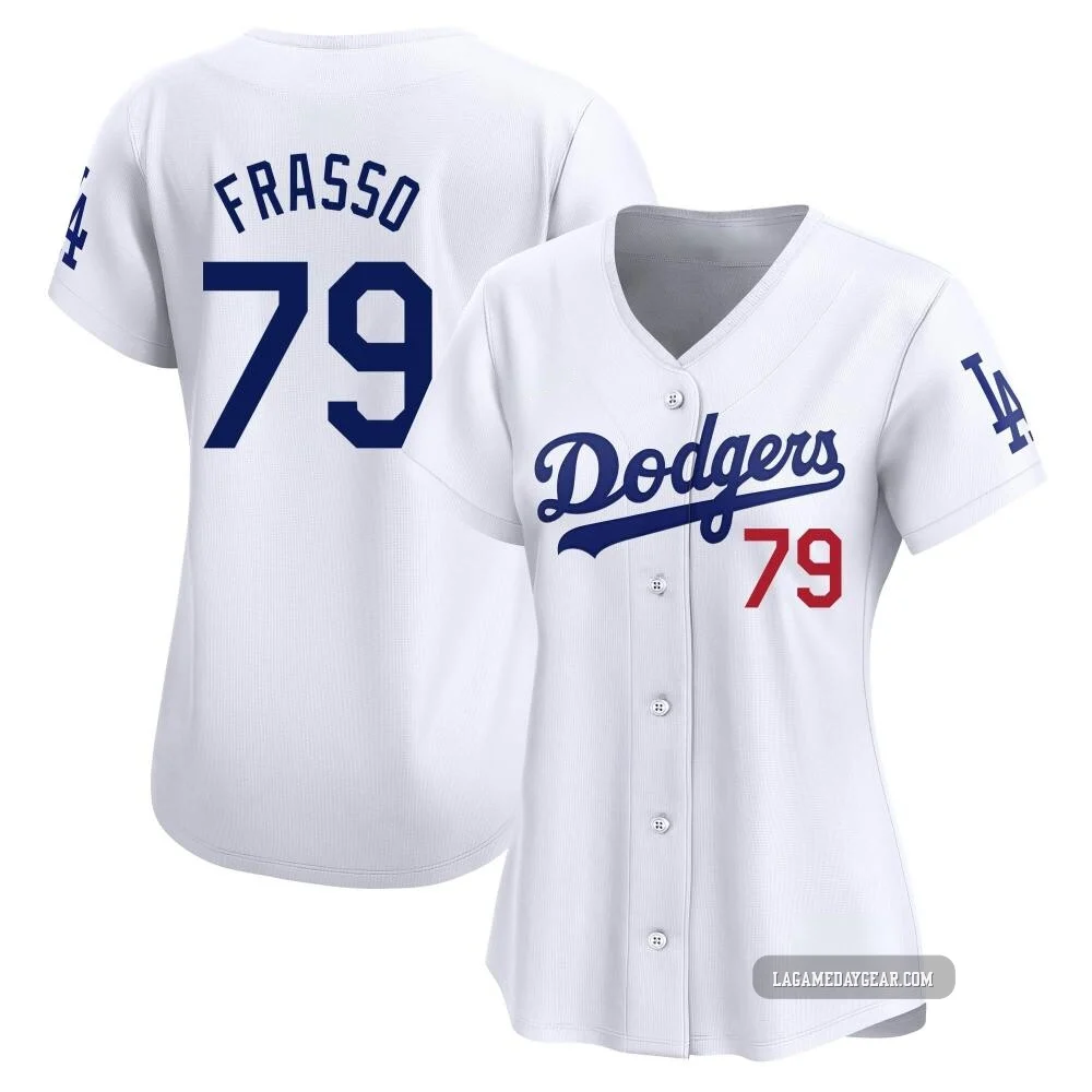 Nick Frasso ＃79 Los Angeles Dodgers Limited Women's White Home Jersey