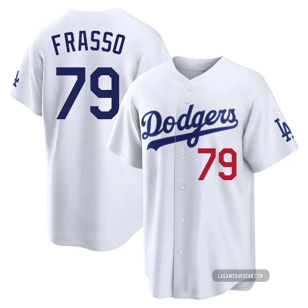 Nick Frasso ＃79 Los Angeles Dodgers Limited Youth White Home Stadium Jersey