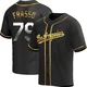 Nick Frasso ＃79 Los Angeles Dodgers Replica Men's Gold Black en Alternate Jersey
