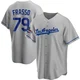 Nick Frasso ＃79 Los Angeles Dodgers Replica Men's Gray Road 2024 World Series Champions Jersey