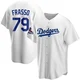 Nick Frasso ＃79 Los Angeles Dodgers Replica Men's White Home 2024 World Series Champions Jersey