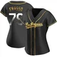 Nick Frasso ＃79 Los Angeles Dodgers Replica Women's Gold Black en Alternate Jersey