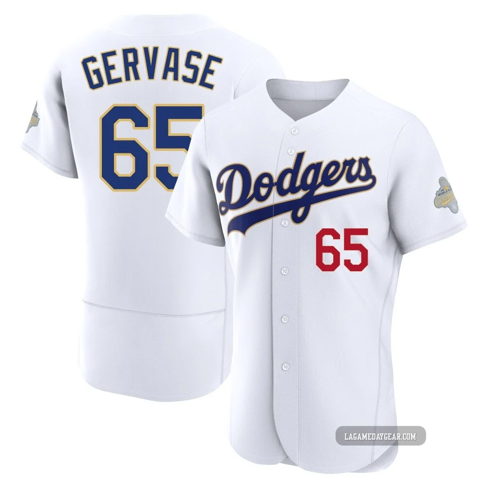 Paul Gervase ＃65 Los Angeles Dodgers Authentic Men's Gold White 2026 Collection Jersey