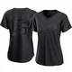 Paul Gervase ＃65 Los Angeles Dodgers Authentic Women's Black Pitch Fashion Jersey