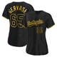 Paul Gervase ＃65 Los Angeles Dodgers Authentic Women's Black Snake Skin City Jersey