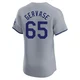 Paul Gervase ＃65 Los Angeles Dodgers Elite Men's Gray Road Jersey