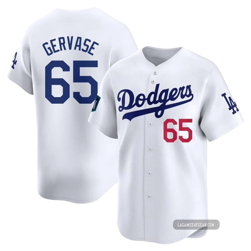 Paul Gervase ＃65 Los Angeles Dodgers Limited Men's White 2024 World Tour Seoul Series Home Jersey