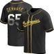 Paul Gervase ＃65 Los Angeles Dodgers Replica Men's Gold Black en Alternate Jersey
