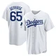 Paul Gervase ＃65 Los Angeles Dodgers Replica Men's White 2024 World Tour Seoul Series Home Jersey