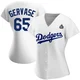 Paul Gervase ＃65 Los Angeles Dodgers Replica Women's White Home 2024 World Series Jersey