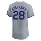Pedro Guerrero ＃28 Los Angeles Dodgers Elite Men's Gray Road Jersey